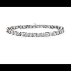 1/2 CT Diamond Sterling Silver Tennis Bracelet NWT